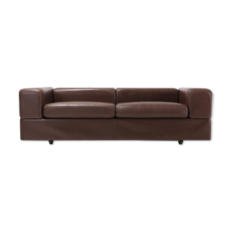 Tito Agnoli Daybed 711 sofa for Cinova in brown leather 1970