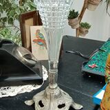 Footed vase in regula and molded glass