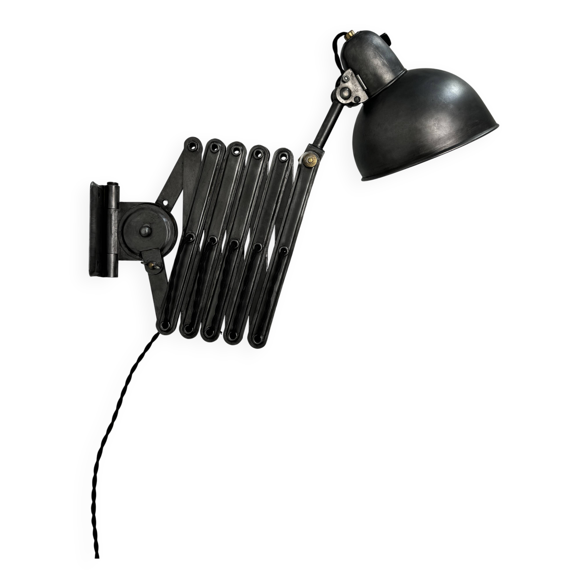 Antique bauhaus accordion wall lamp