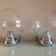 Pair of chrome sconces and crystal globe bubbled by Keuco / vintage 70s