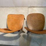 Paire de chaises vintage dépariées - Design minimaliste des années 50