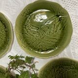 Set of 5 Choisy le Roi 19th century majoline plates