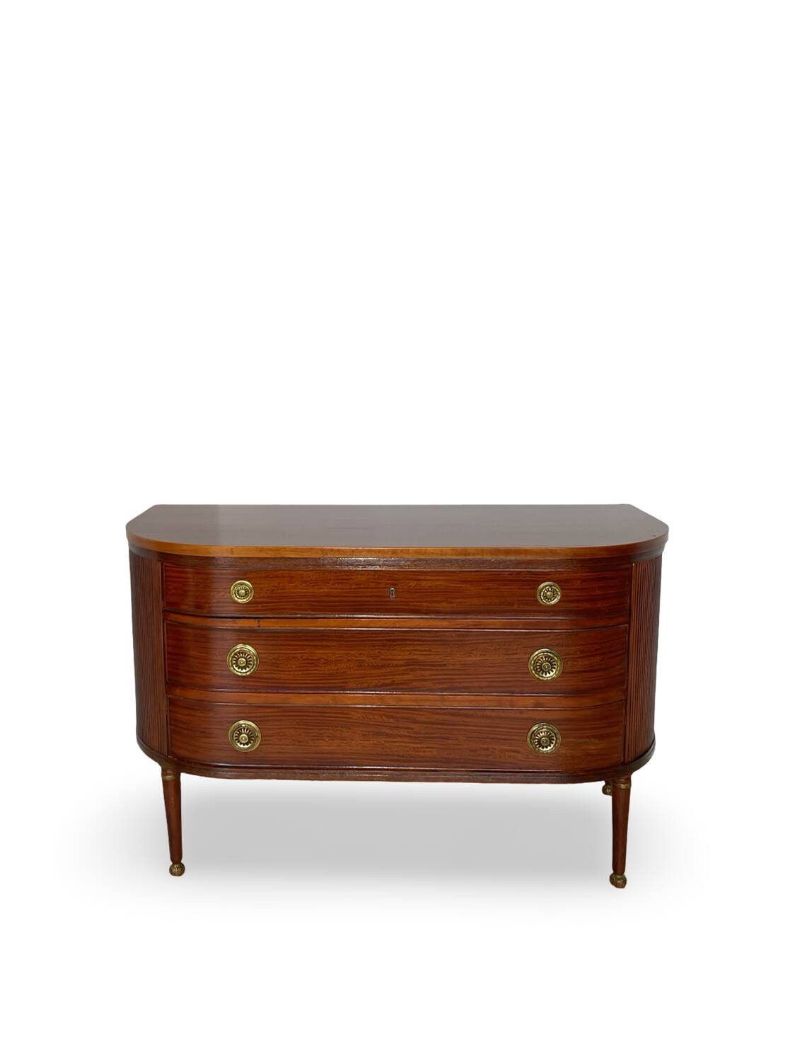 Large half-moon shaped chest of drawers/hall console, 1930s/1940s.