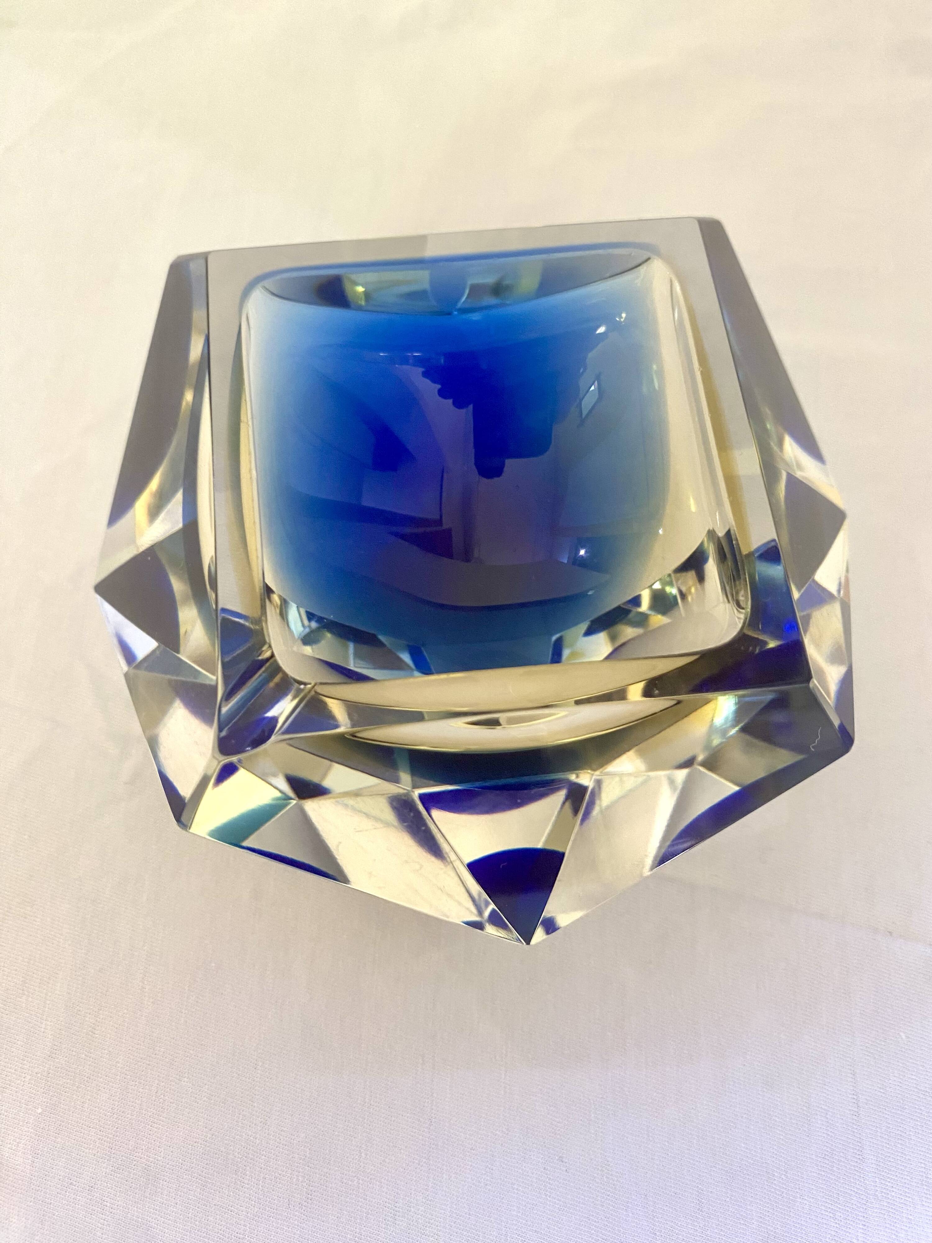 Superbe cendrier Murano Flavio Poli