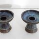 Paire de bougeoirs danois en ceramique de Soholm
