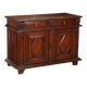 Ancient baroque walnut buffet with decorations, 18th century