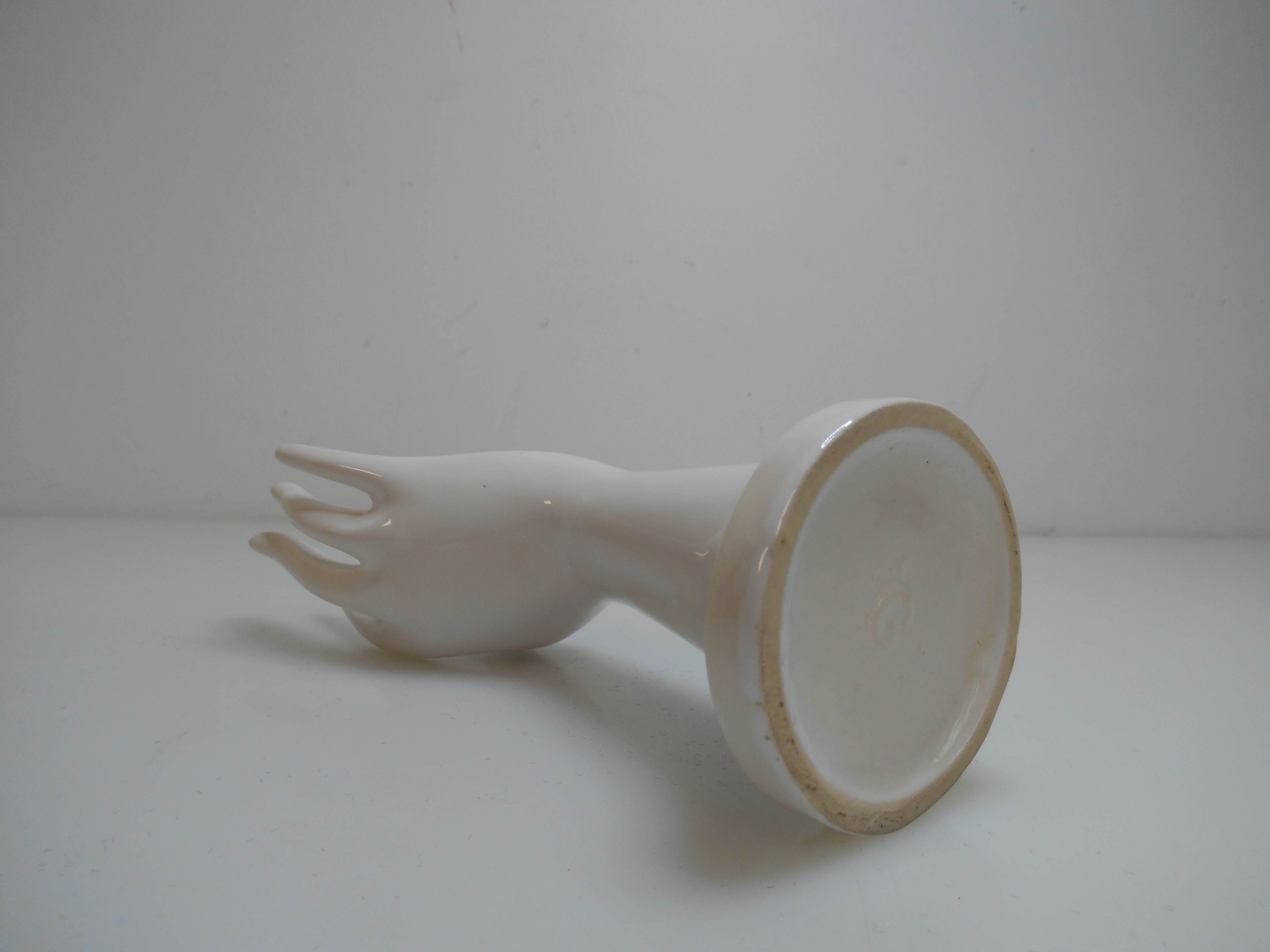 Vintage white porcelain hand