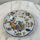 Flat plate in earthenware with polychrome decoration in Rouen style