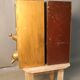 Pair of old coffee silos, coffee bean dispenser