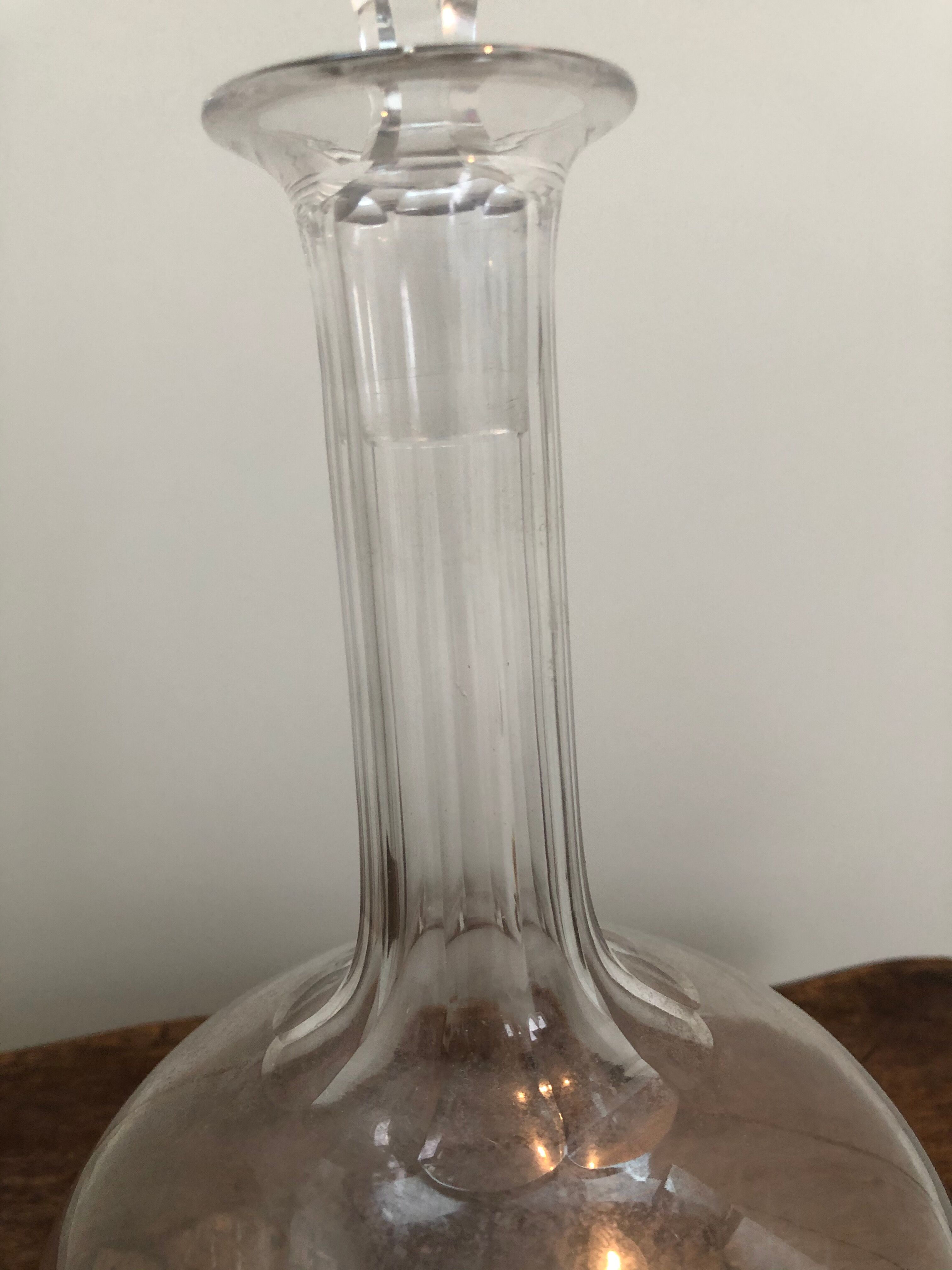 French carafe made of chiseled glass