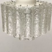 Lampe Plafonnier en Verre Allemande du Milieu du Siècle par Doria Leuchten, années 1960
