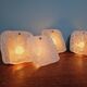 Pair of frosted glass wall lights, Kalmar, 1960s