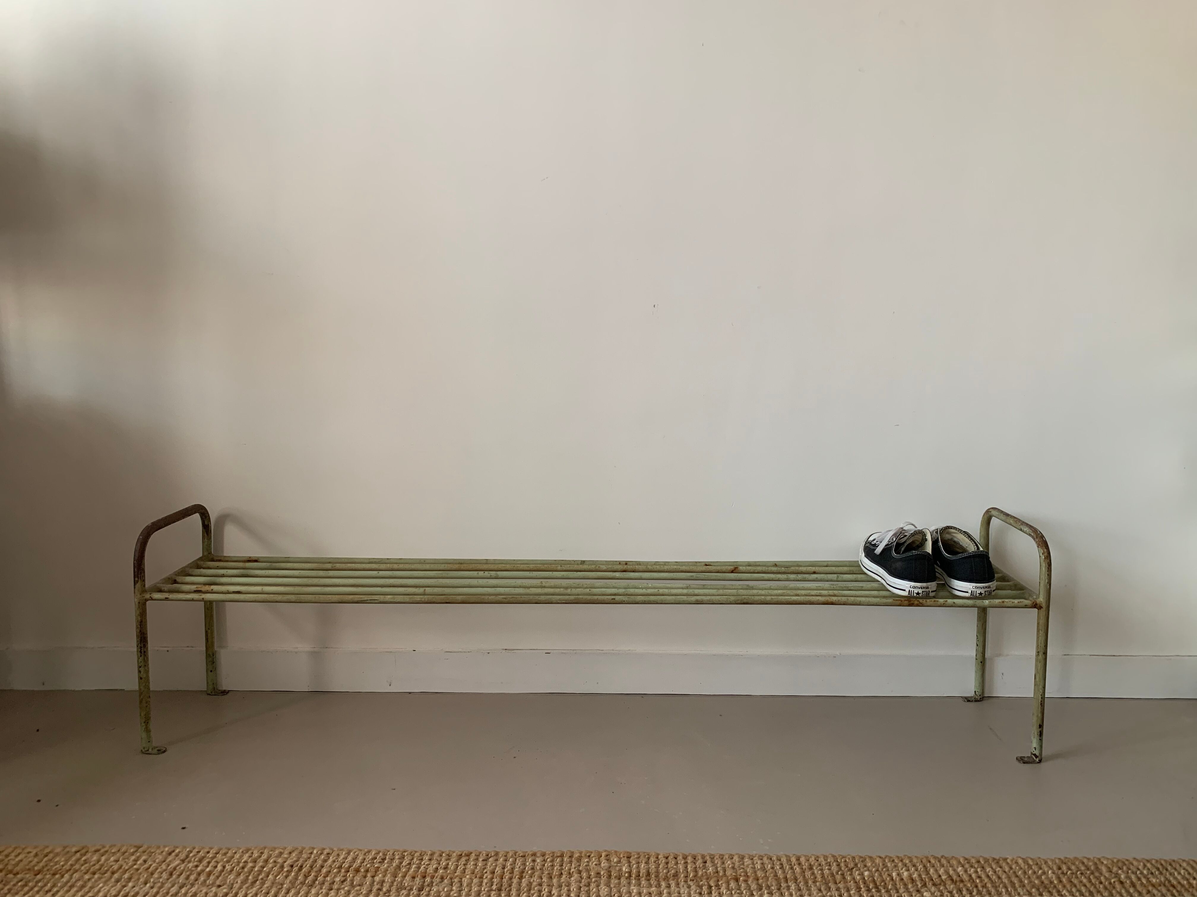 Antique metal bench