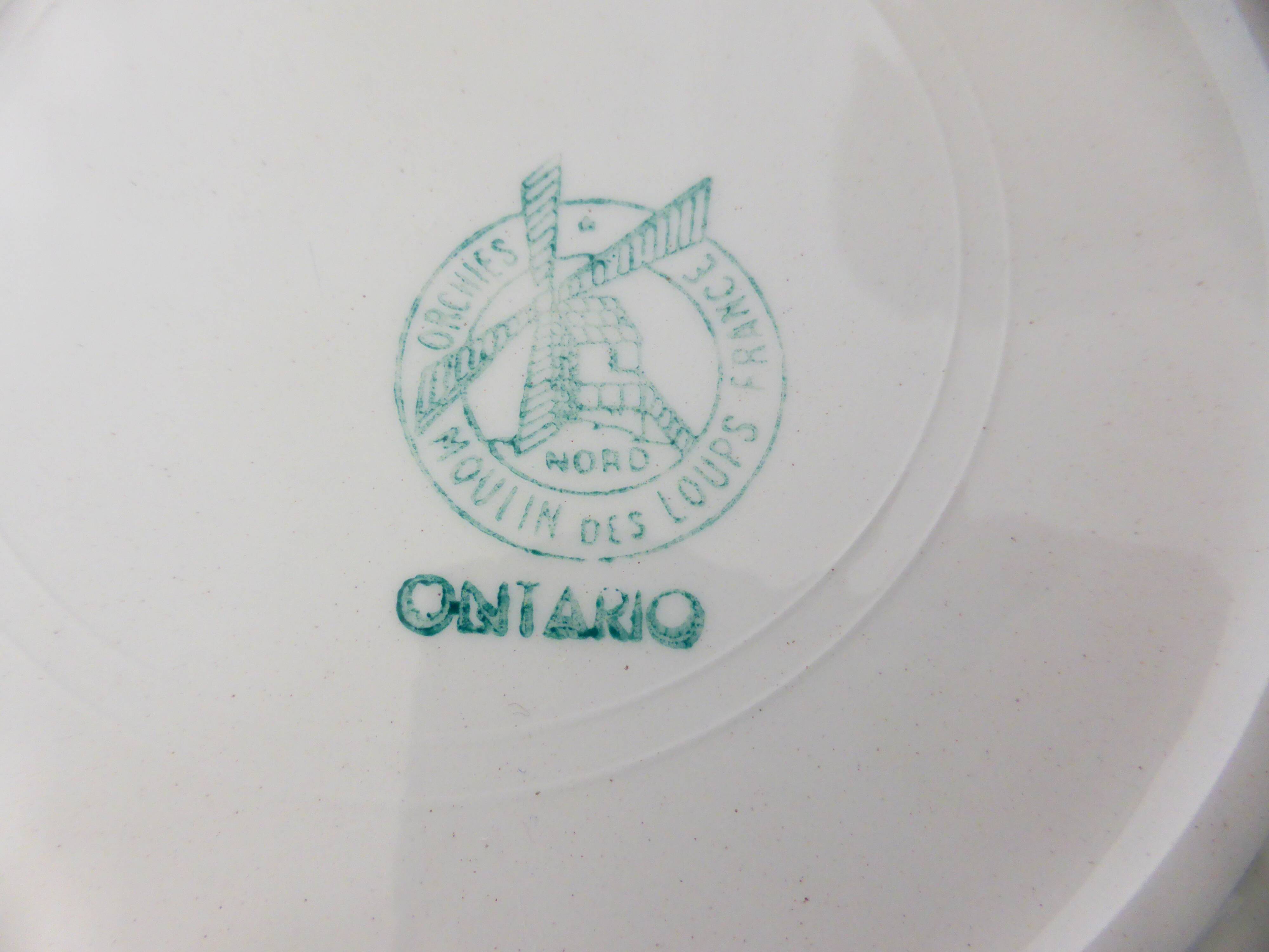 4 dessert plates Moulin des Loups Orchies model Ontario 210679