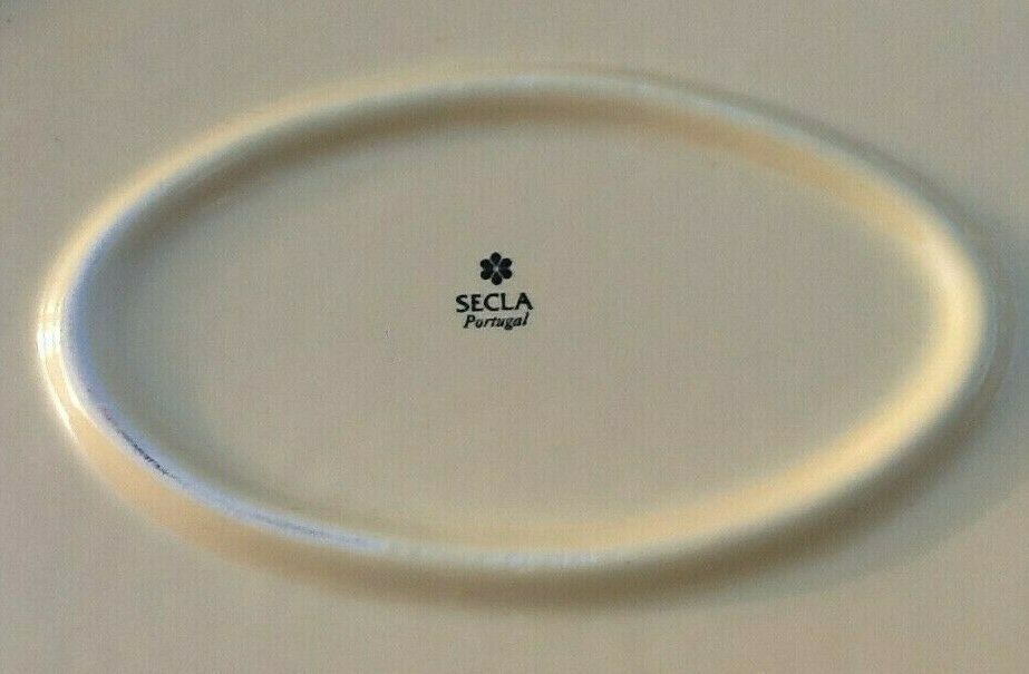 Secla Portugal oval ceramic serving dish