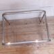 Desk table 120x76cm chrome metal and glass