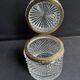 Cylindrical box – Crystal and gilded bronze