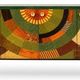 A beech wood Art Deco sideboard with polychrome marquetry.