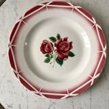 Round dish Digoin Sarreguemines model "Cibon" years 30-40