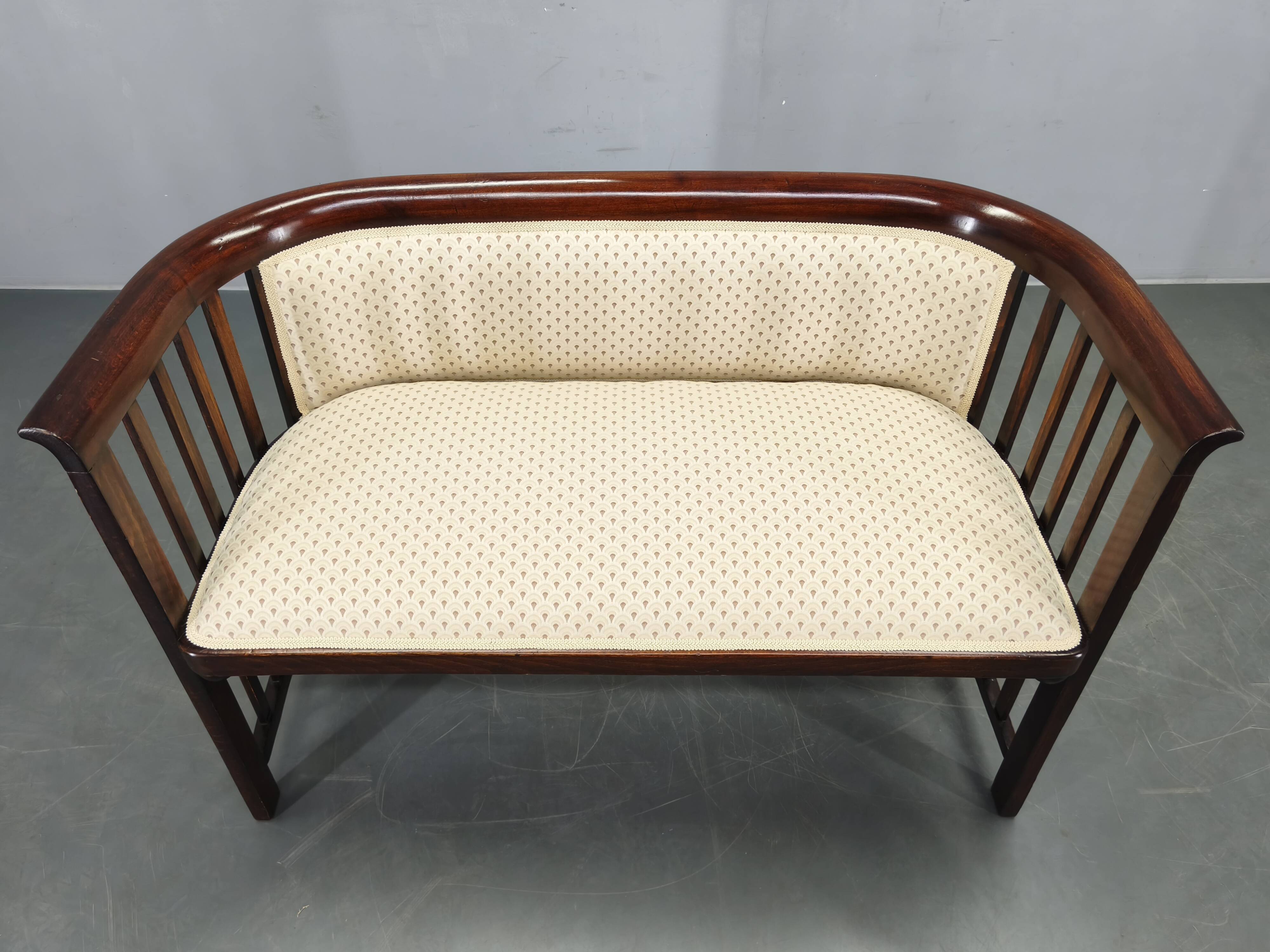Josef Hoffmann Attributed Beech Sofa, Vienna Secession, 1920s