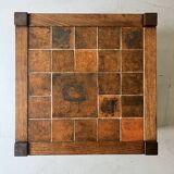 Wooden and ceramic coffee table, Jacques Blin design 1950