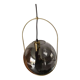 Suspension smoked glass and gilded metal