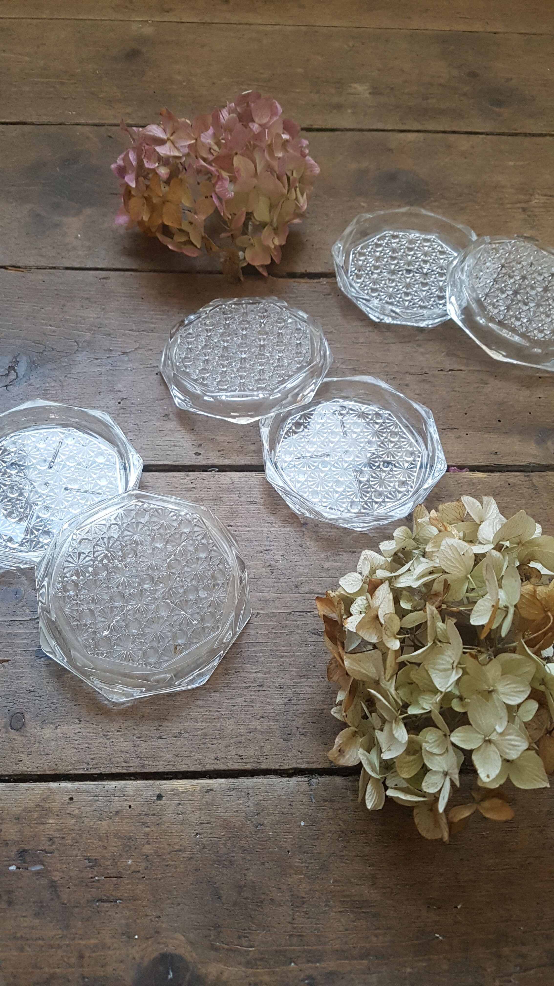 6 crystal verres dessous