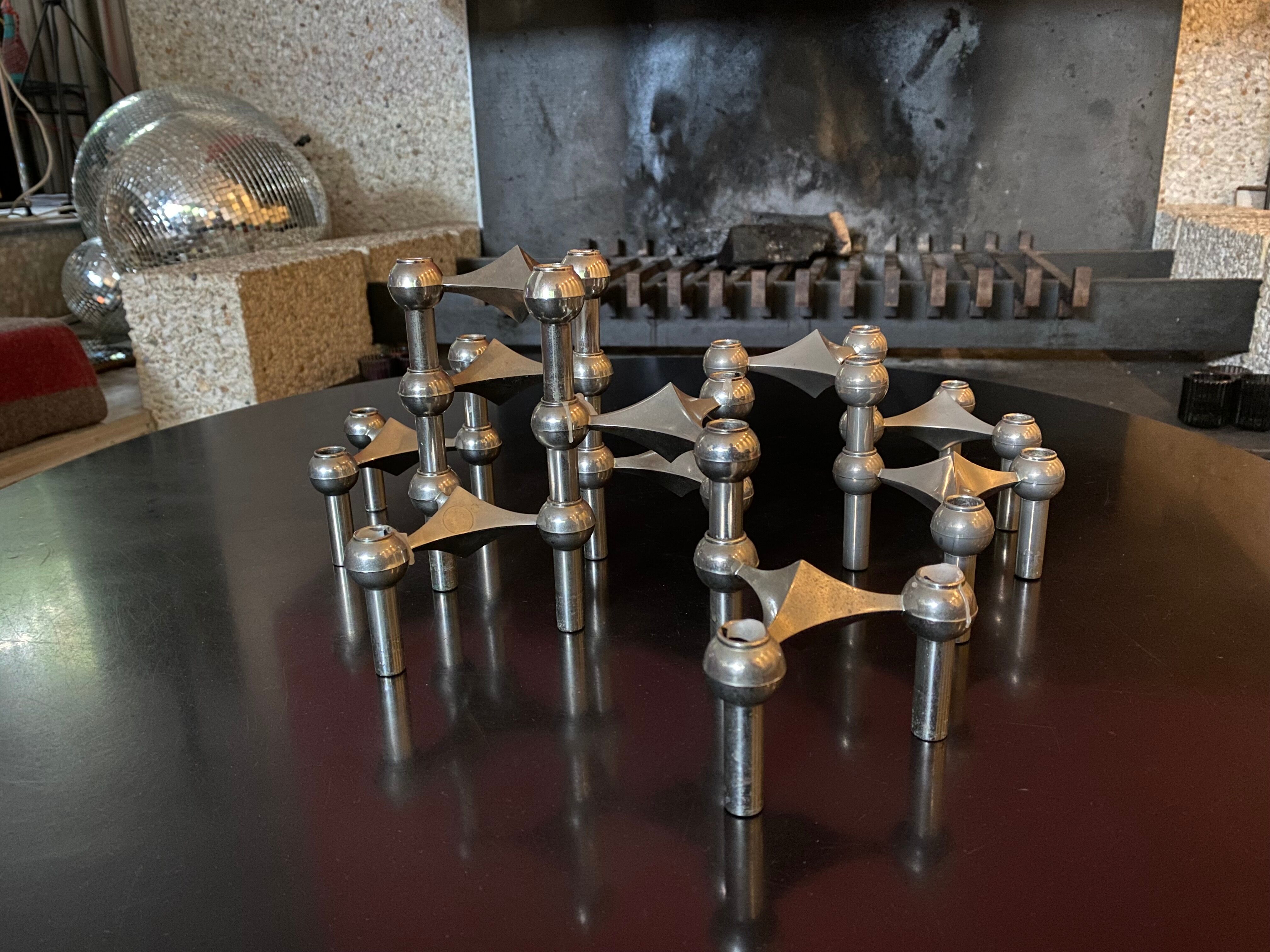 Lot de 9 bougeoirs Nagel pour Bmf