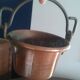 Small cauldron . hammered copper