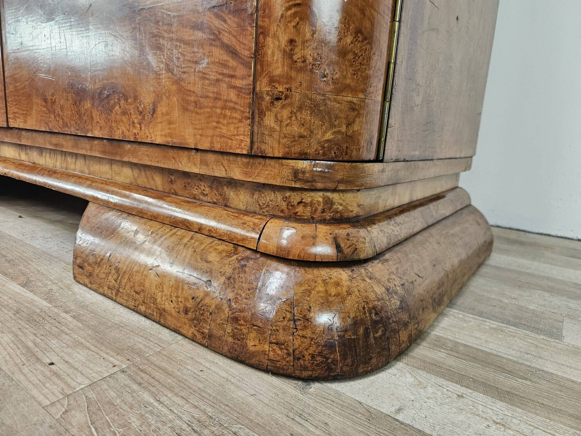 1930s Austrian Art Deco walnut burl sideboard