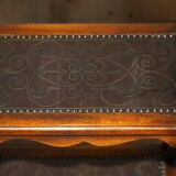 Theodore Alexander bookshelf shelf, solid wood, embossed leather.