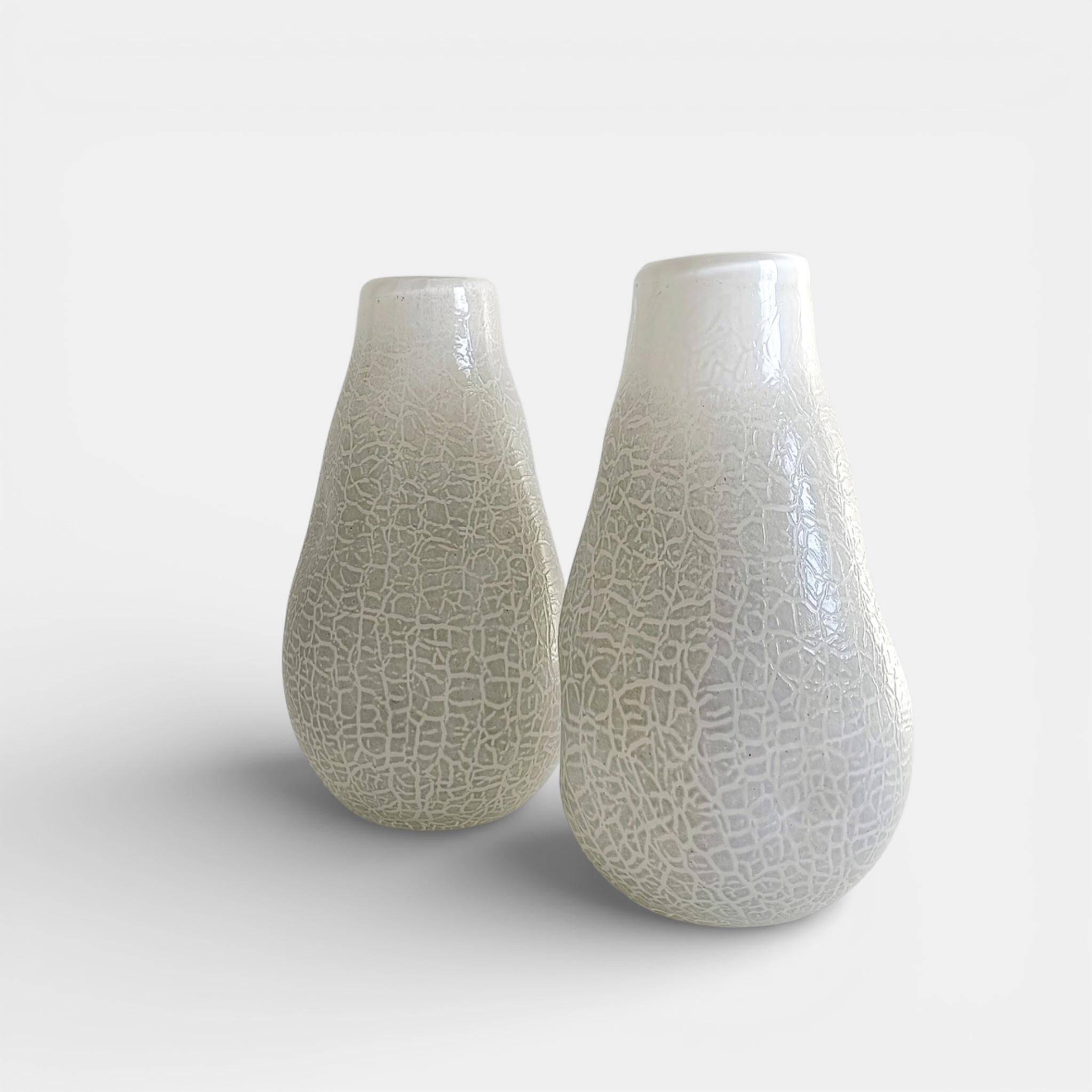 Brutalist Pair of Murano Art Glass Vases by Costantini, 1970s
