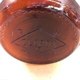 Old Lady Jeanne CLOROX Bottle Vintage Brown Glass #A941