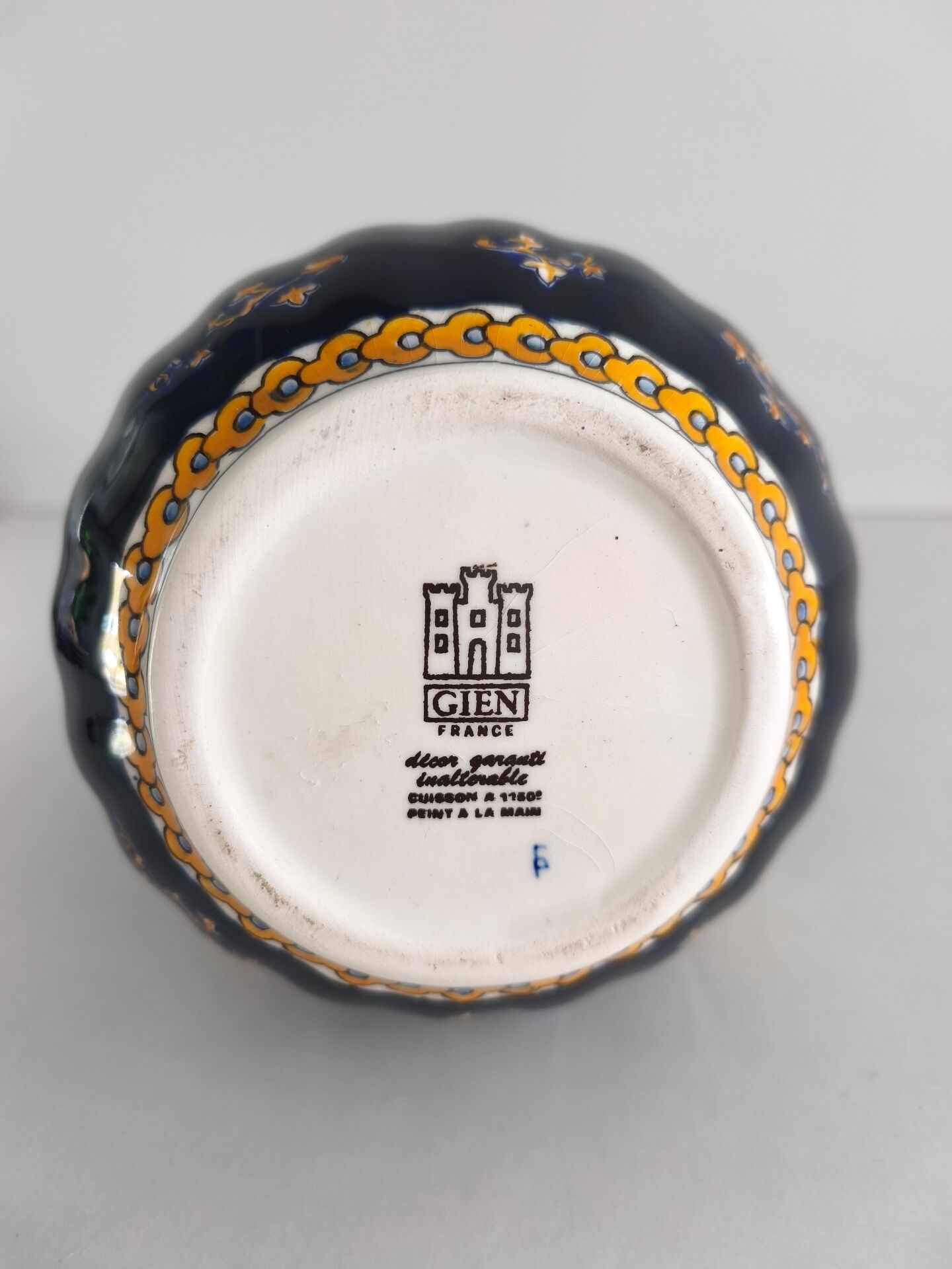 Ewer / Decorative jug Gien earthenware - Renaissance
