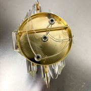 Oscar Torlasco for Stilkronen wall sconce, cut Murano glass, Italy, circa 1970s