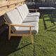 Magnifique ensemble de salon scandinave canapé et 2 fauteuils