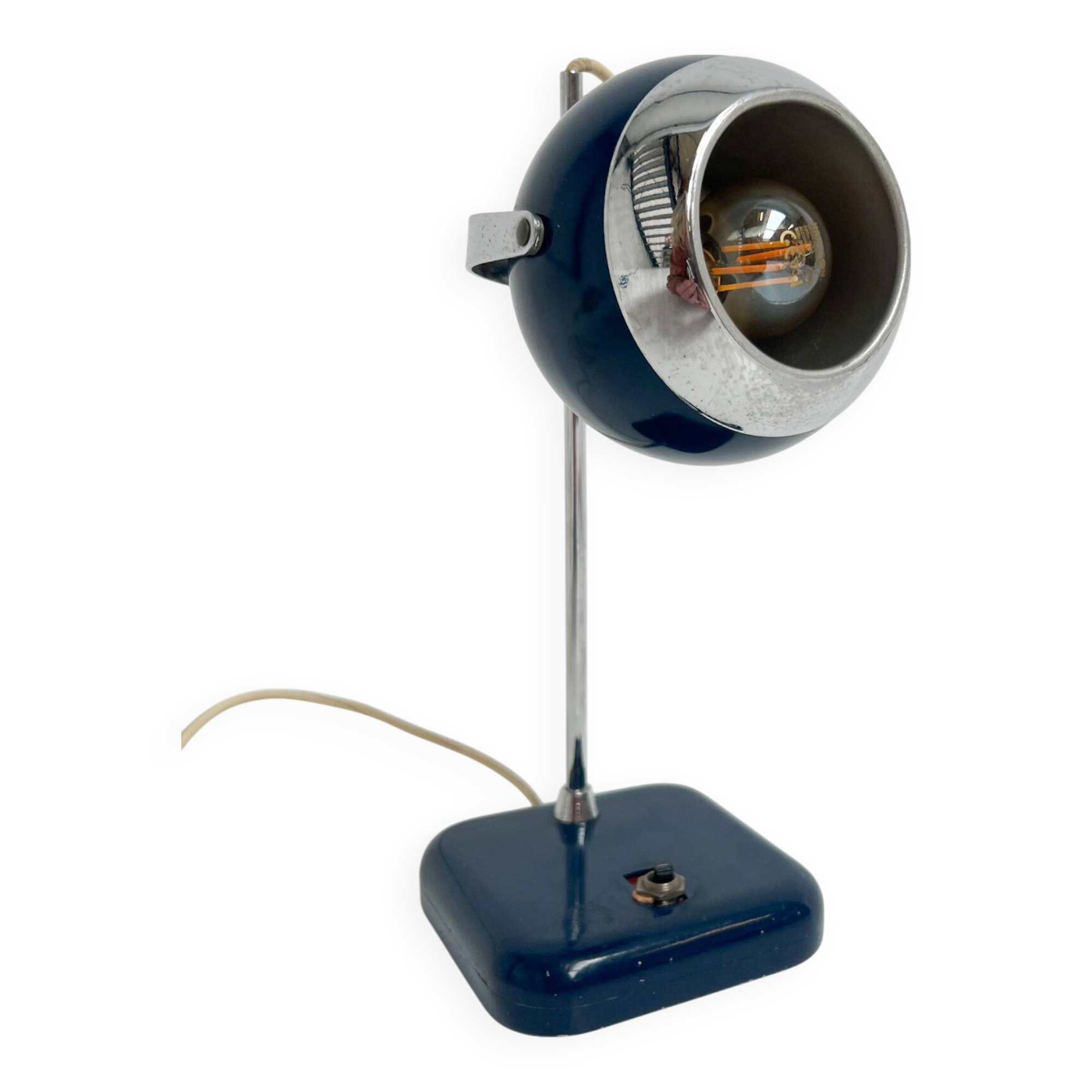 Lampe de table bleue Space Age, années 1960