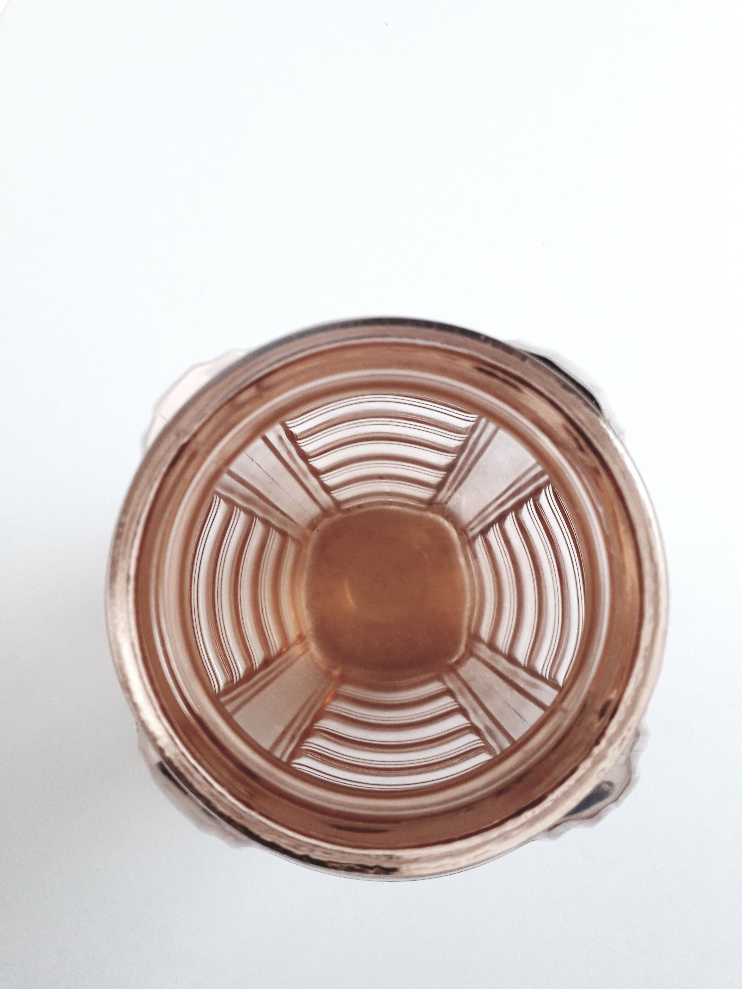 Pink Art Deco glass vase