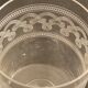 6 glasses on foot in engraved and blown crystal, height 12.5 cm