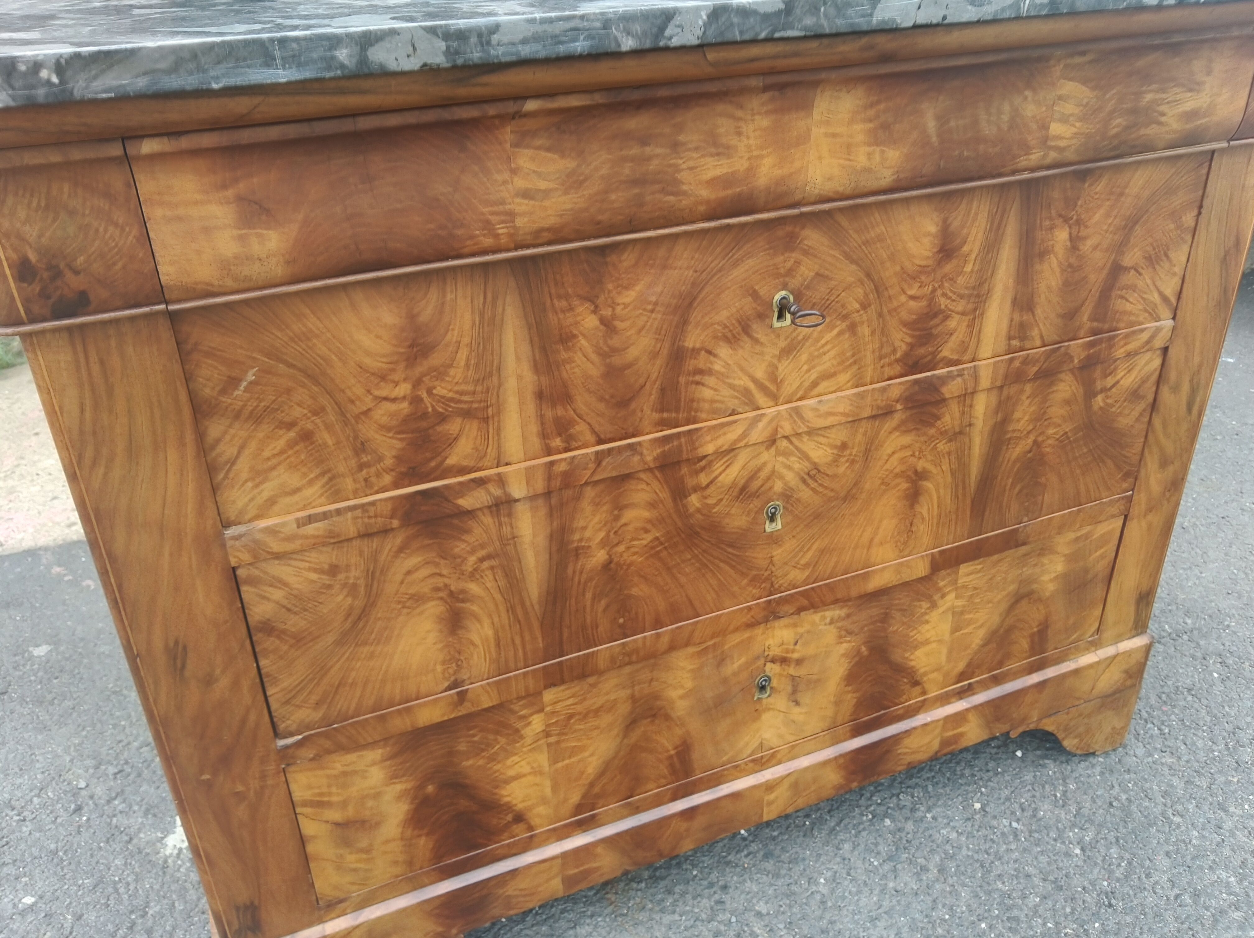 Medieval dresser Louis-Philippe in walnut