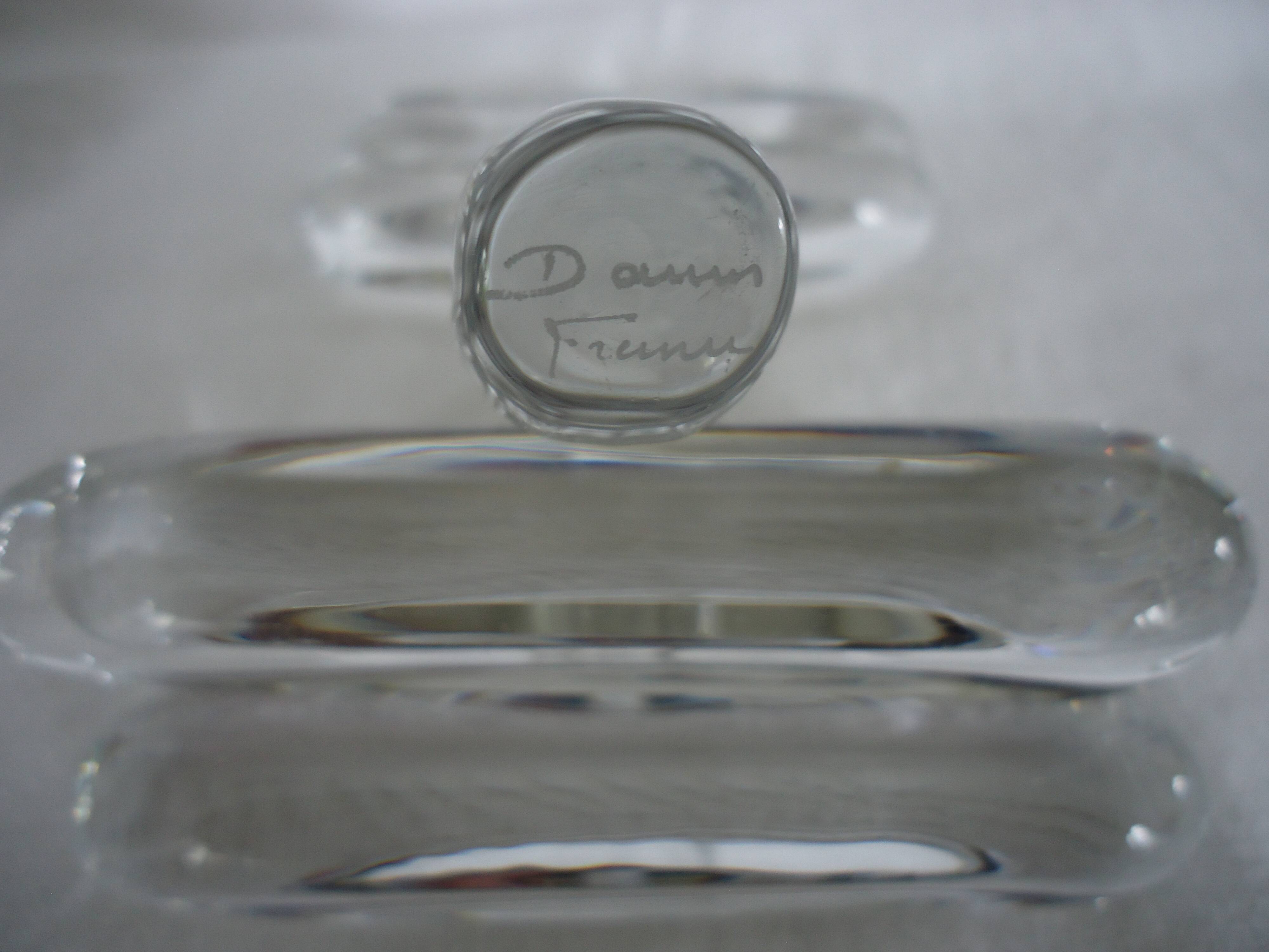 Set of six crystal knife rests, signed DAUM