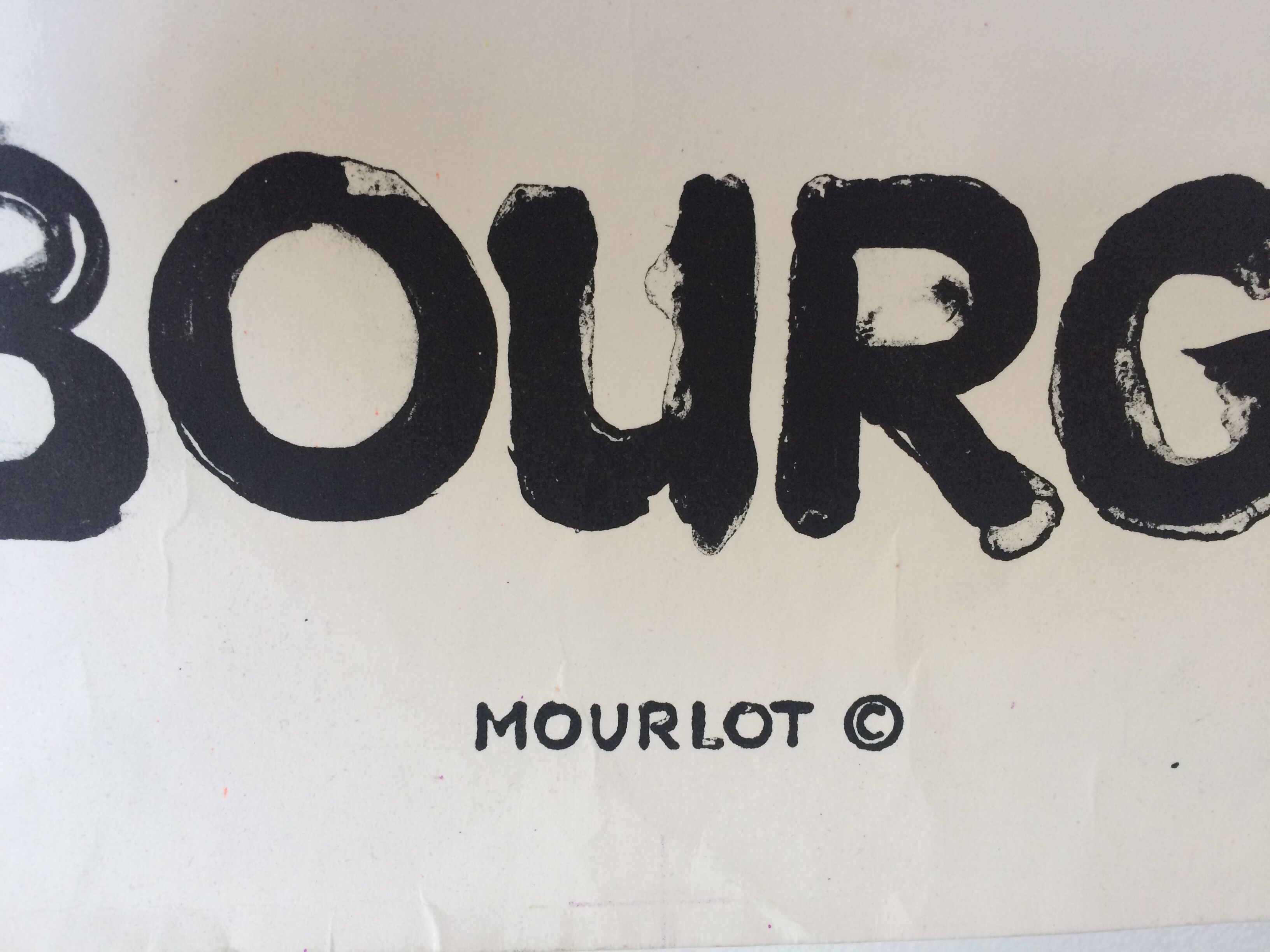 Bernard LORJOU, Nuit du Faubourg St Honoré, 1970. Original large format exhibition poster