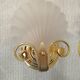 Pair of shell wall sconces Hollywood Regency Italy