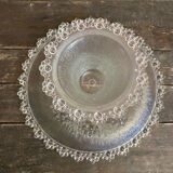 MASSERINI BAROCCO Fruit Bowl Molded Glass Vintage Beaded Row #D