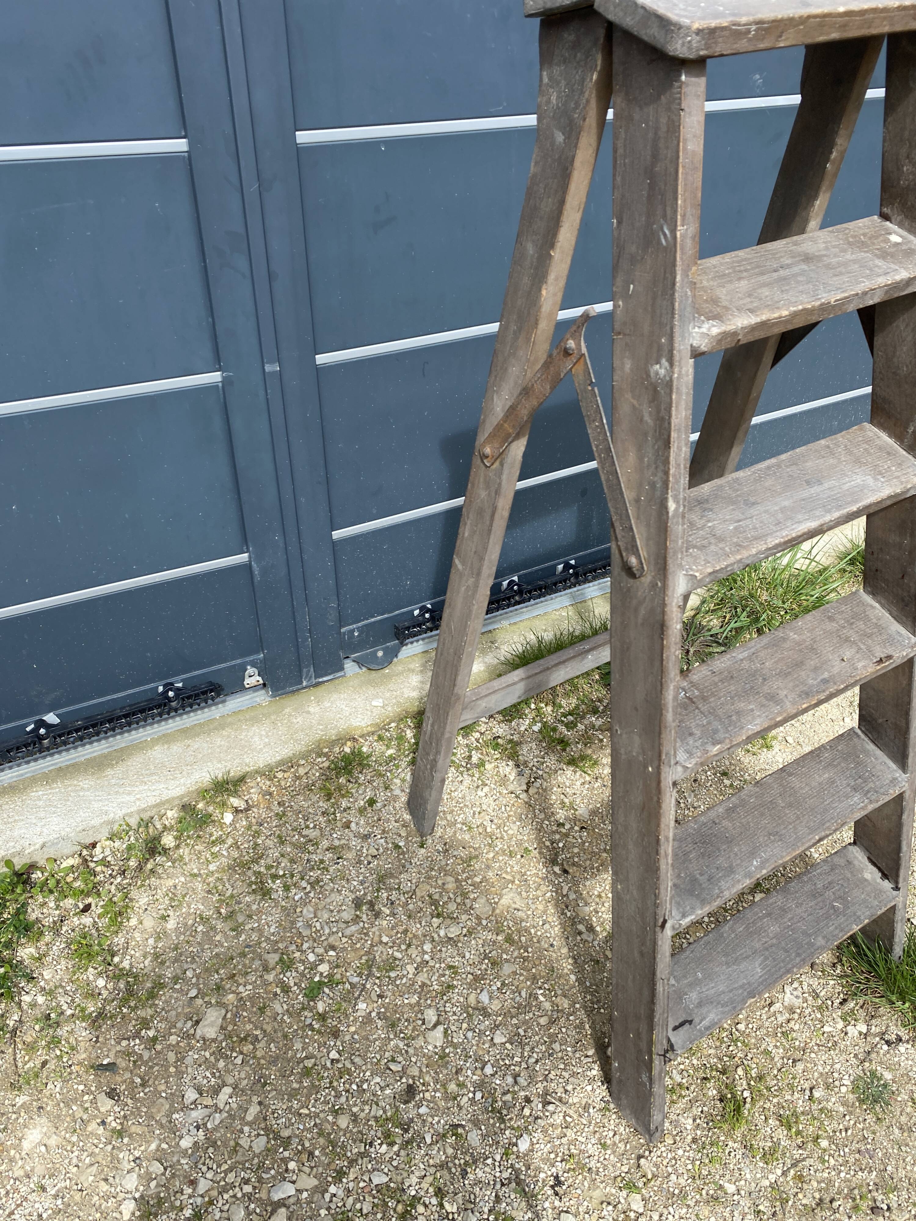 wooden stepladder