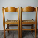2 chaises corde raphia tressée