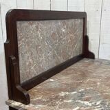 English toilet furniture in mahogany and marble from the early 20th century.