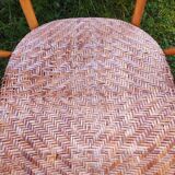 Pair of vintage rattan armchairs