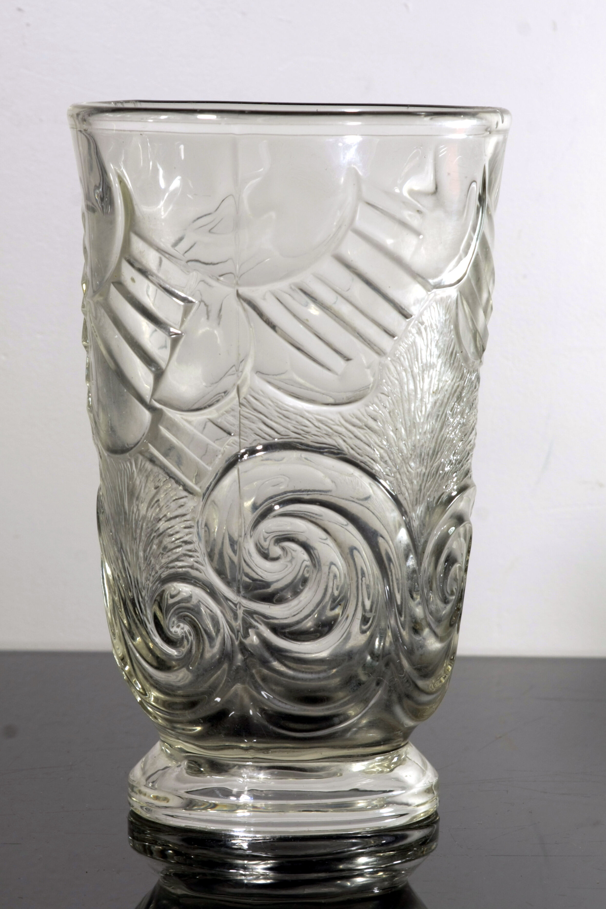 Pressed glass vase