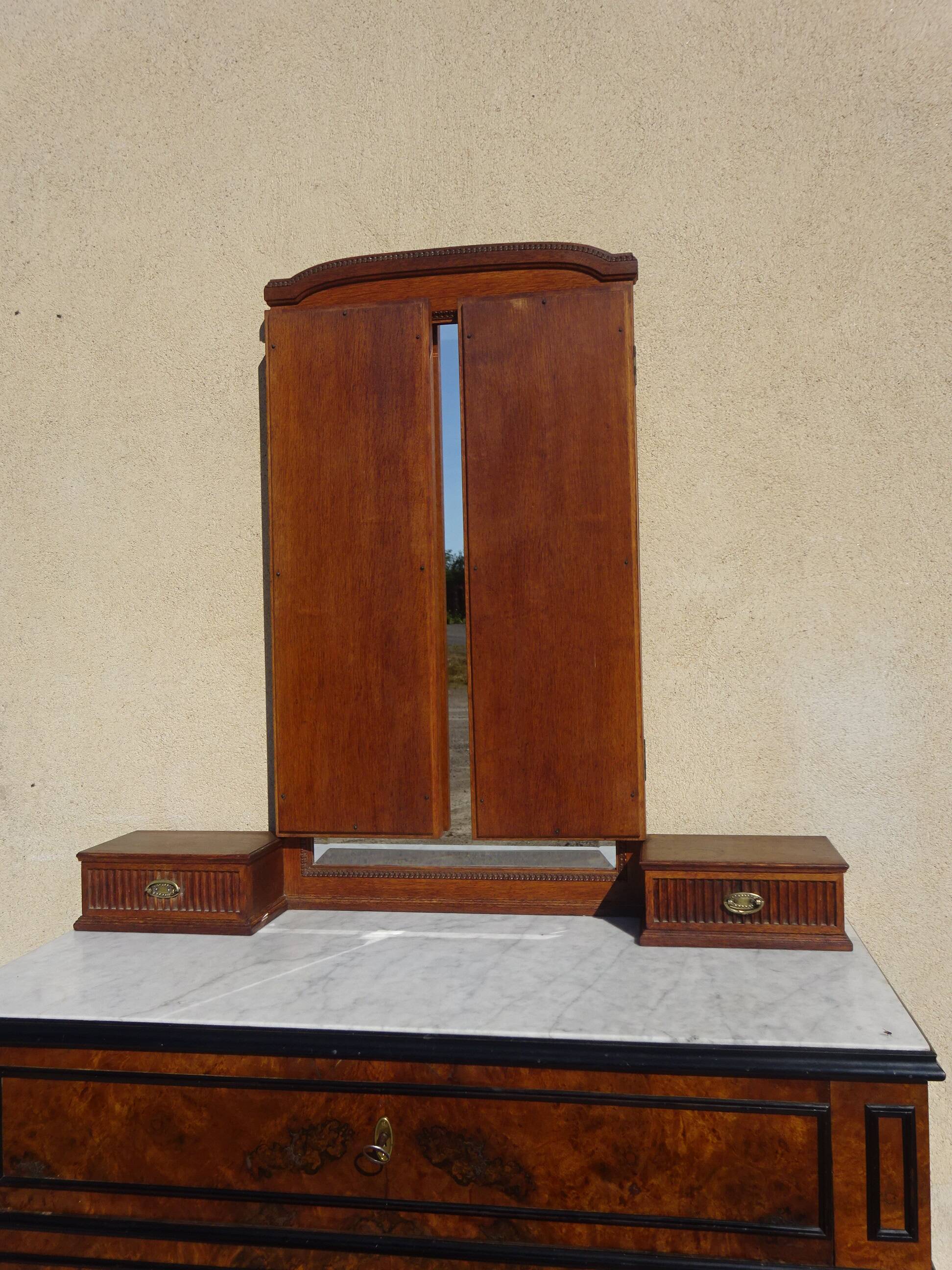 Miroir triptyque époque Art Déco